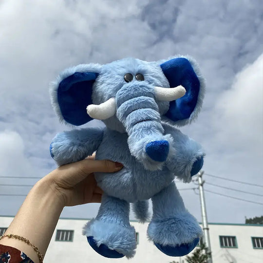 Blue Pink Baby Elephant Pillow