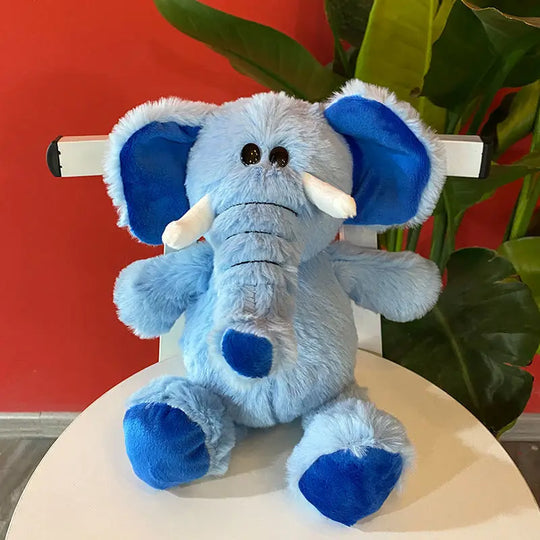 Blue Pink Baby Elephant Pillow